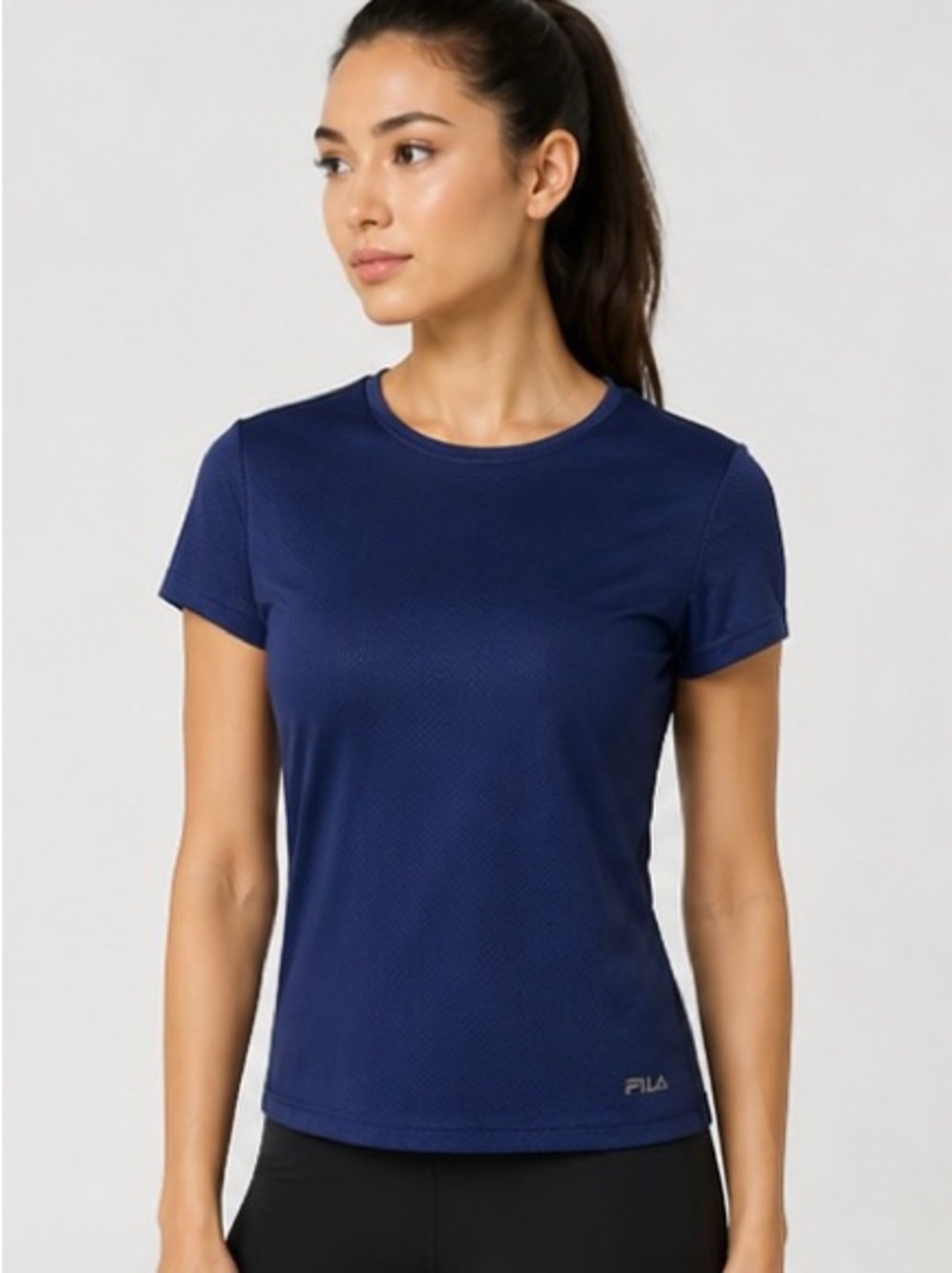 FILA Women's Navy Short Sleeve Crewneck Tee